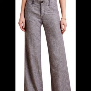 Gray linen trousers